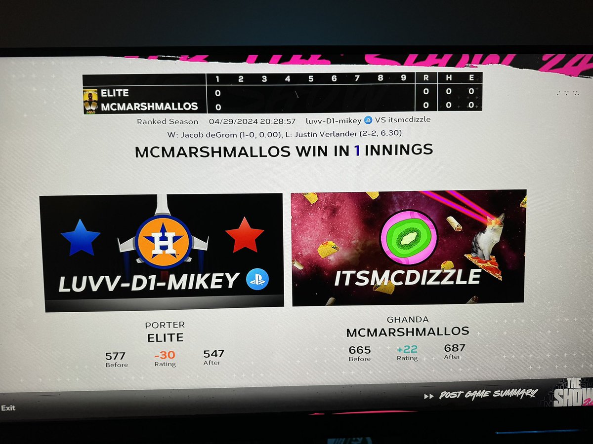 itsmcdizzle's tweet photo. @MLBTheShow Why is my progress not updating in ranked seasons? The game can see i am progressing at the end of each game but my rating on the main screen is not advancing so I am not receiving rewards? https://t.co/yj5KSOpTt7