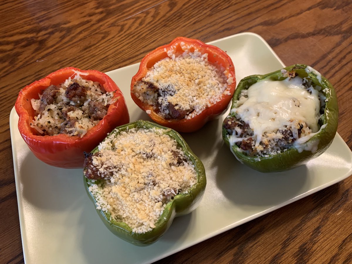 AtlantisCooking's tweet image. Stuffed Peppers with Italian Sausage