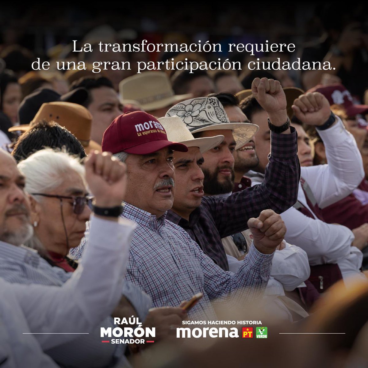 Con el pueblo todo y sin el pueblo nada, como señala nuestro líder, todo proceso de transformación se hace del lado de la gente, y el Segundo Piso de la Transformación se está construyendo con la participación de todas y todos los mexicanos.

#VotoMasivoaMorena
#5de5