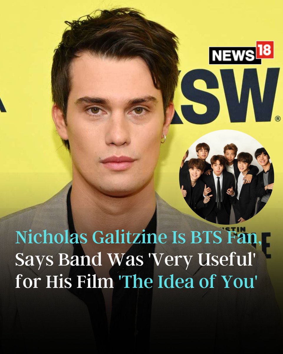 #Exclusive: International actor Nicholas Galitzine confessed he is a fan of the two-time Grammy-nominated K-pop group, #BTS. #TheIdeaOfYou @nickgalitzine #BTSarmy Read: news18.com/movies/nichola…