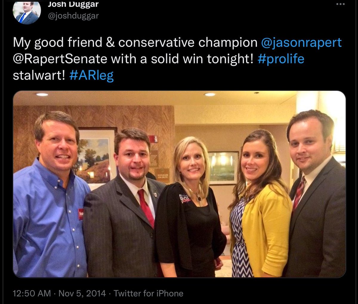 Imagine being honored that Rapey endorses you. Did y’all know that @jasonrapert is good friends with Josh Duggar?
