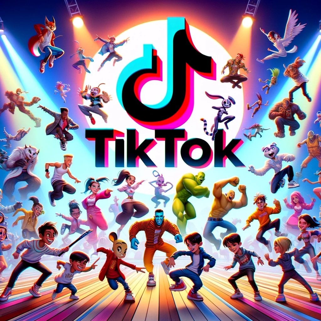 Grooving on TikTok! 🎶💃 Animated characters dance it out on a vibrant scrolling feed, with a large audience cheering them on. Let the dance-off begin! #TikTokDance #DanceBattle #SocialMediaFun #CartoonLife #CreativeContent
