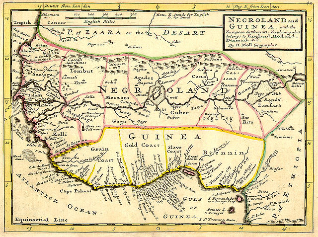 @simsimmaaz @TARYNxOFFICIAL @JiorJette Negroland' was the territory to the north of this, along the east–west axis of the Niger River, and the west-facing coast. Moll's map labels Gambia, Senegal, Mandinga and many other territories. 
Negroland, or Nigritia...1442-1823