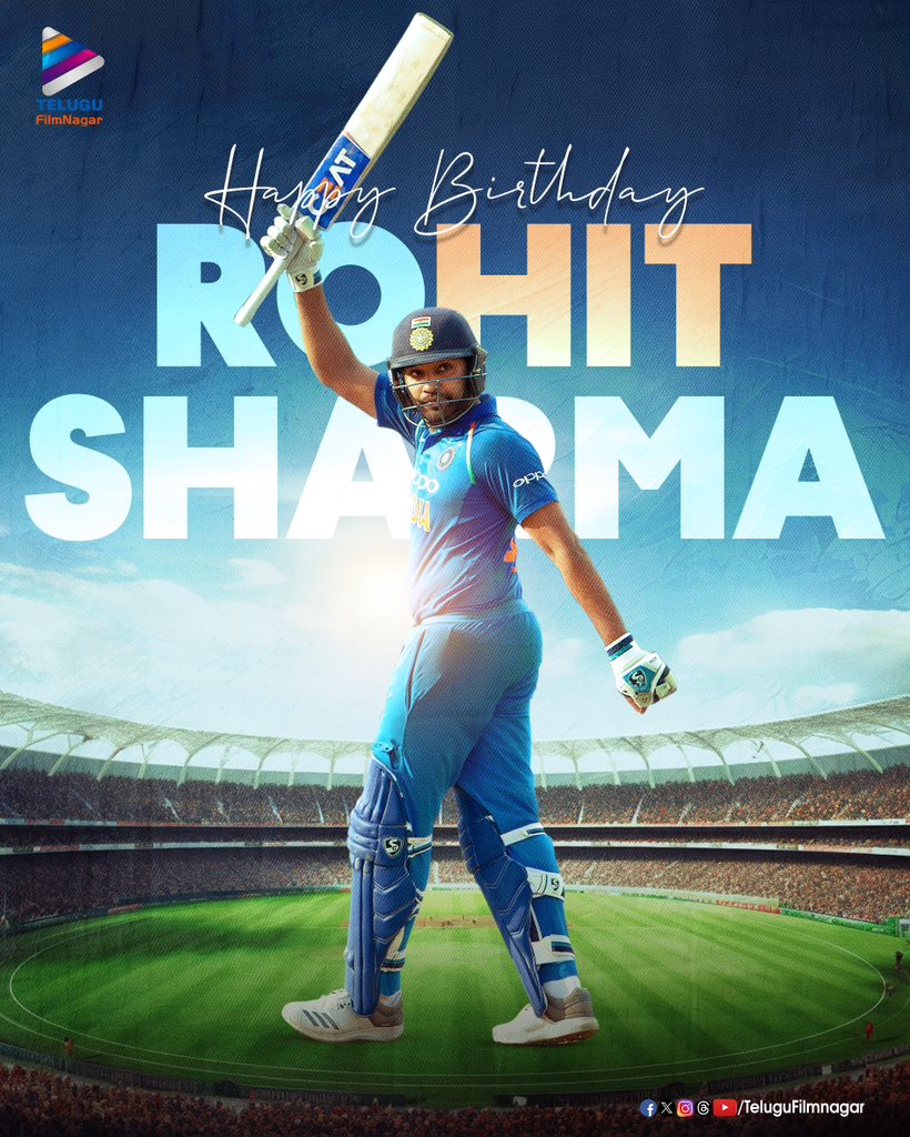 Join us in wishing the Hit-Man of world cricket, Indian cricket team captain @ImRo45, a very happy birthday!🎉🎂 We wish you all the best in breaking many more records and good luck for the upcoming #T20WorldCup tournament!🏏🇮🇳 

#HappyBirthdayRohit #HBDRohitSharma #TFNWishes…