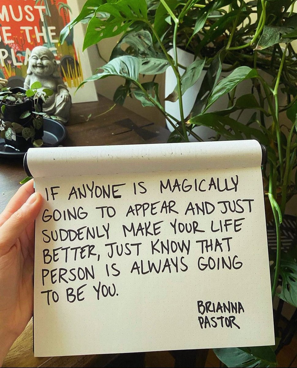 If anyone is magically going to appear & suddenly make your life better, just know that person is always going to be you… 
🦋🔥💪🏾🌱 
#MakeYourLifeBetter #EmbraceTheJourney #WorkInProgress #OwnYourLife