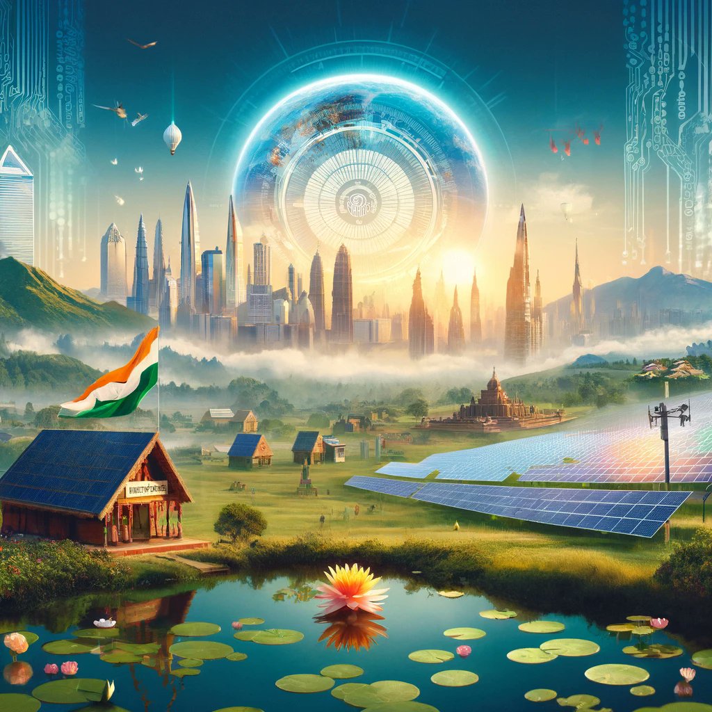 ChatGPTJob's tweet image. Surya Ghar Yojana aims for zero electricity bills.&quot; PM&apos;s plan for solar power in every home reflects sustainable progress. #GreenIndia #ModiVision2024