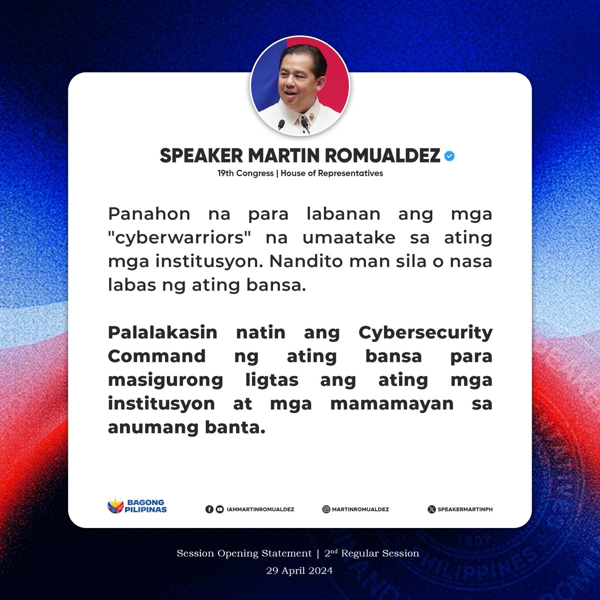 SpeakerMartinPH tweet picture