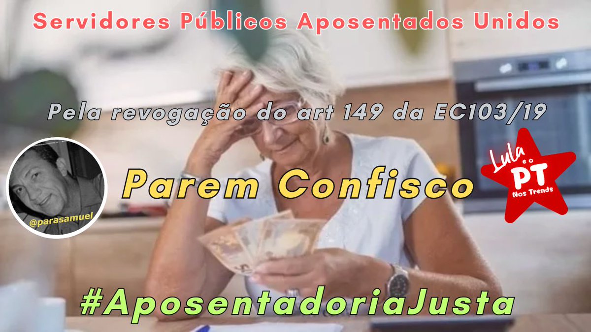 @RitaGre61682624 @STF_oficial @gilmarmendes @LRobertoBarroso @alexandre 'Proteger a dignidade na aposentadoria dos idosos é uma obrigação de todos. Ministros do STF, revogar o art.149 da EC103/19 é fundamental para isso! @STF_oficial @gilmarmendes @LRobertoBarroso @alexandre Parem Confisco 👇 #AposentadoriaJusta' U⁠ ⁠´⁠꓃⁠ ⁠`⁠ ⁠U