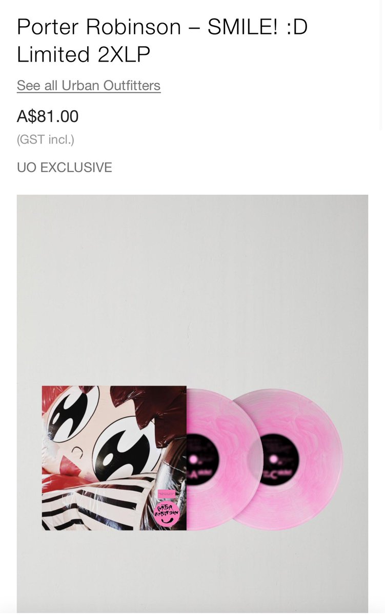 An exclusive release of SMILE! :D is up for pre-order on urban outfitters website. These are limited to 1000 copies.