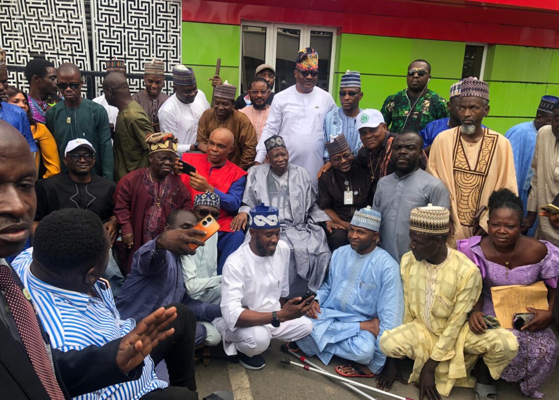 Led by the National Leader, Persons With Disabilities (PWDs), Hon. Tolu Bankole, on a solidarity visit to the National  Secretariat, stakeholders of the Party's PWDs lauded the leadership of President Bola Tinubu and the Party's National Chairman, Dr Abdullahi Ganduje.