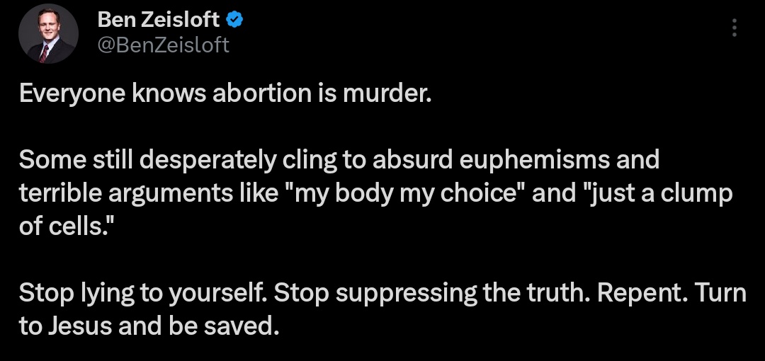 Only people who can't handle the truth believe abortion is murder
It's a right, it's healthcare 
What is absurd is you thinking #MyBodyMyChoice is a terrible argument..like a true religious extremist you think you can own us. I'm telling you right now, it's not going to happen.