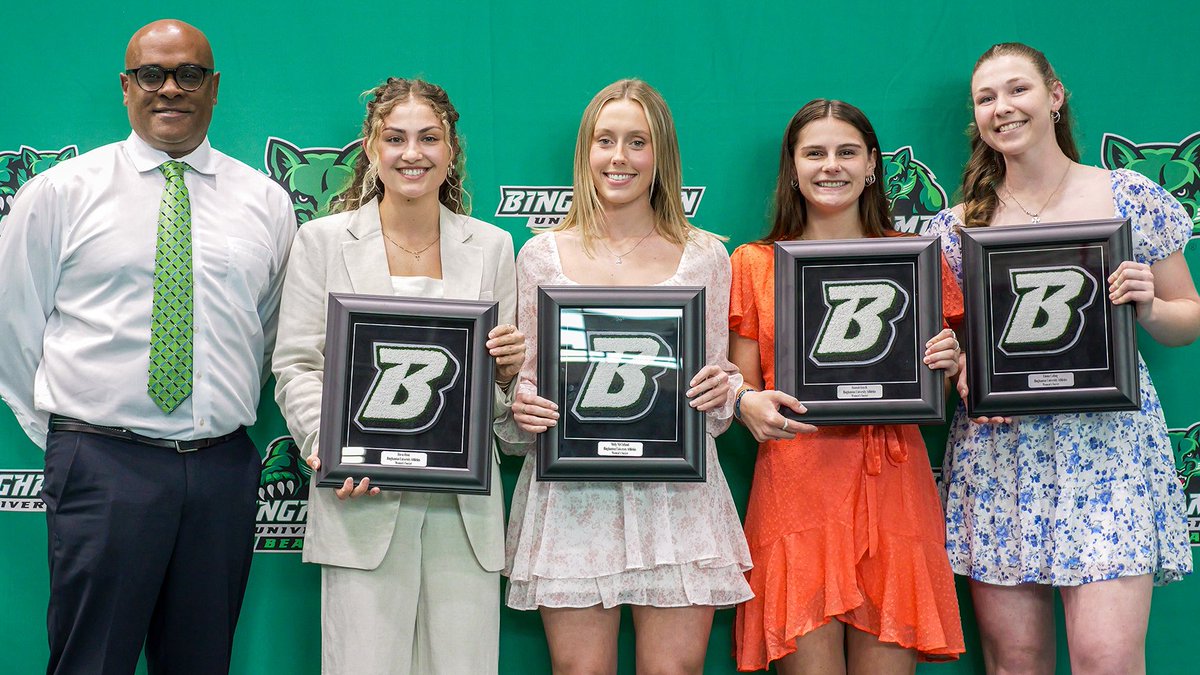 Our graduating players were honored tonight at the Binghamton Athletic Department's Senior Sendoff! #collegesoccer #binghamtonwomenssoccer #seniorsendoff #AEWSOC