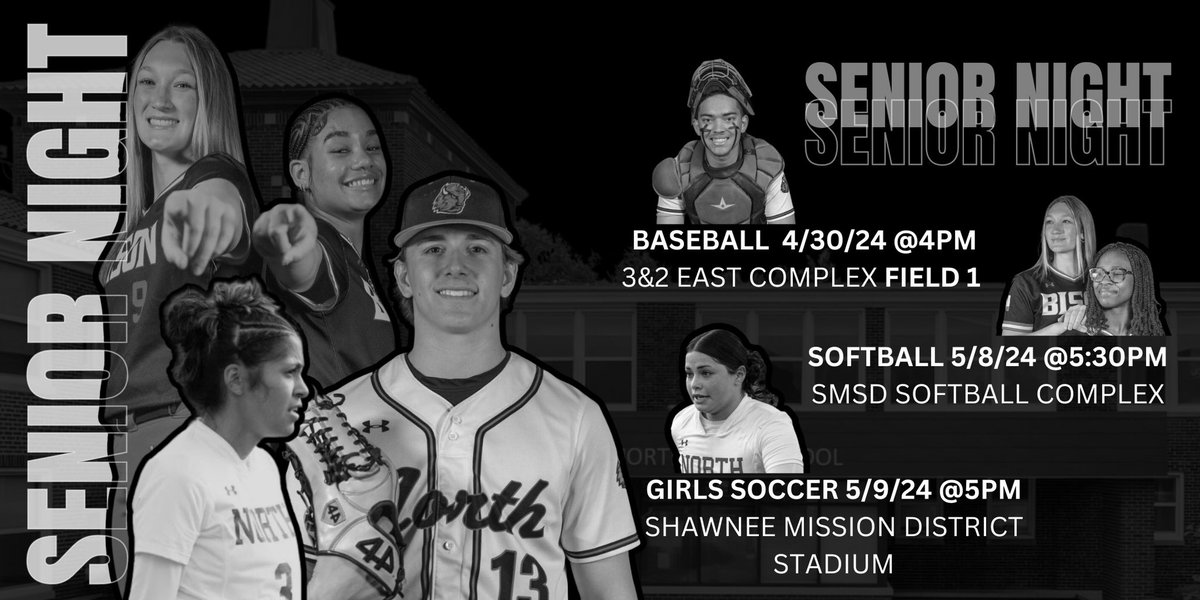 SMN Pep Club (@smnpepclub) on Twitter photo SENIOR NIGHTTTT!!!
come cheer on our teams for Senior Night!!
Theme for all games NORTH OUTTT!!
(Note: Dates and times are subject to change, so stay tuned!)
<a href="/SM_NORTH_HS/">SM North HS</a> <a href="/SMNorthBooster/">SMN Booster Club</a> <a href="/SMNorthPTSA/">SM North PTSA</a> <a href="/theSMSD/">SM School District</a> SENIOR NIGHTTTT!!!
come cheer on our teams for Senior Night!!
Theme for all games NORTH OUTTT!!
(Note: Dates and times are subject to change, so stay tuned!)
<a href="/SM_NORTH_HS/">SM North HS</a> <a href="/SMNorthBooster/">SMN Booster Club</a> <a href="/SMNorthPTSA/">SM North PTSA</a> <a href="/theSMSD/">SM School District</a>