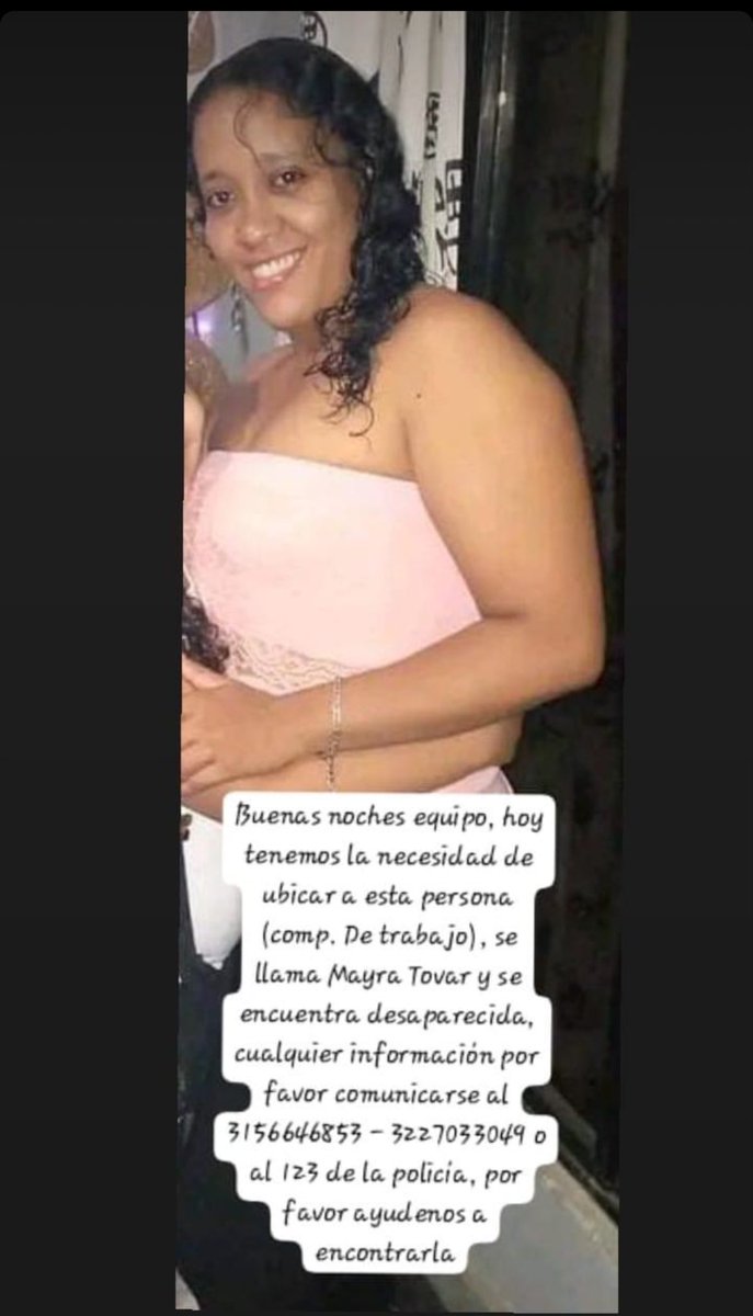 LaRomicita13's tweet photo. Amores servicio social

Esta chica no aparece
Tenía que ir al trabajo a las 2pm. Y no llegó
Dejo el cel en la casa, lo cual es muy raro
Encontraron la moto abandonada en Manuela Beltrán en Cali
La familia está desesperada
Porfisss ayúdenme con RT 🙏🏻 https://t.co/6DopJr6dhJ