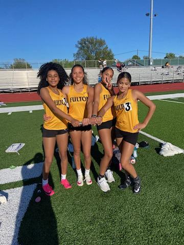 Fulton Women's Track and Field had the scores 105 pts at the NCMC Championships tonight! Emery Mayfield 3x Conf. Champ winning the 800, 1600, and 3200.  All-conference honors also went to Audrey Arnold, Paris Benson, Reagan Echelmeier, the 4x1 relay and the 4x4 relay!