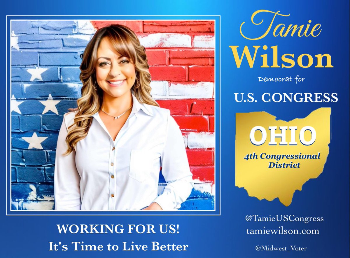 Bye Jim Jordan! #OH04 Vote Tamie Wilson for Congress & protect your freedoms! Vets Seniors LGBTQ+ Climate Economy Education Agriculture Healthcare Environment Women rights Elections & Voter rights 🔹@tamieUSCongress 🔹tamiewilson.com #allied4dems #ResistanceBlue