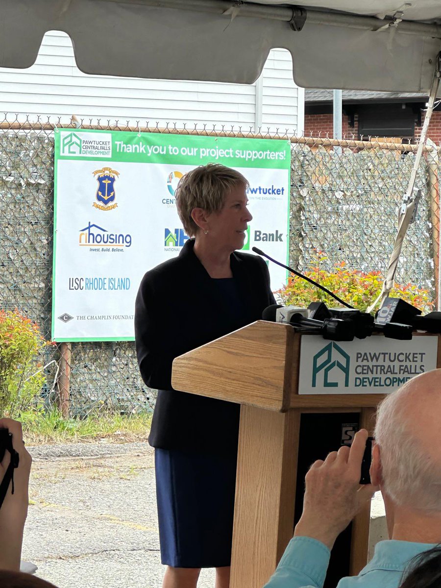 Today marked a significant milestone at the groundbreaking of the development of Central Street, thanks to the dedication and efforts of Linda Weisinger and her team at Pawtucket Central Falls Development, as well as all those who have supported the project.