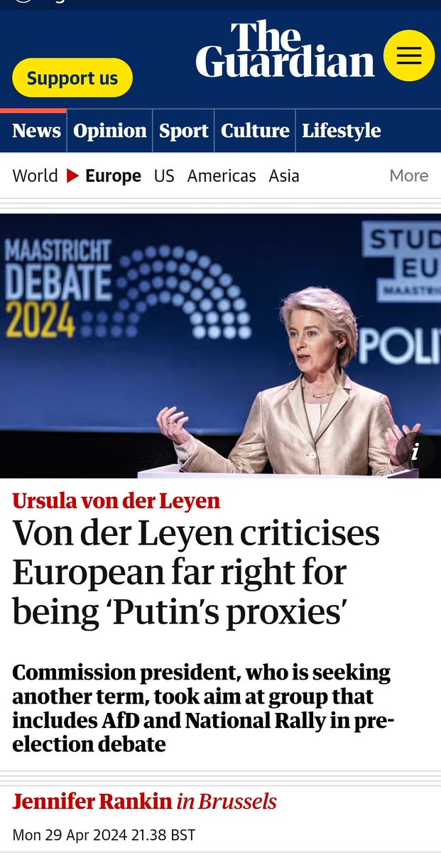 And everyone else criticize Von der Leyen for being ‘America's proxies’ !!!