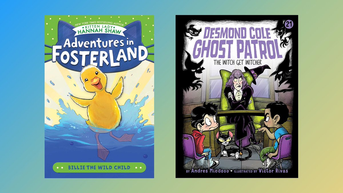 Happy #BookBirthday to these chapter books! 

Authors/Illustrators:
@kittenxlady 
@beverlylove 
@VictorRivasV