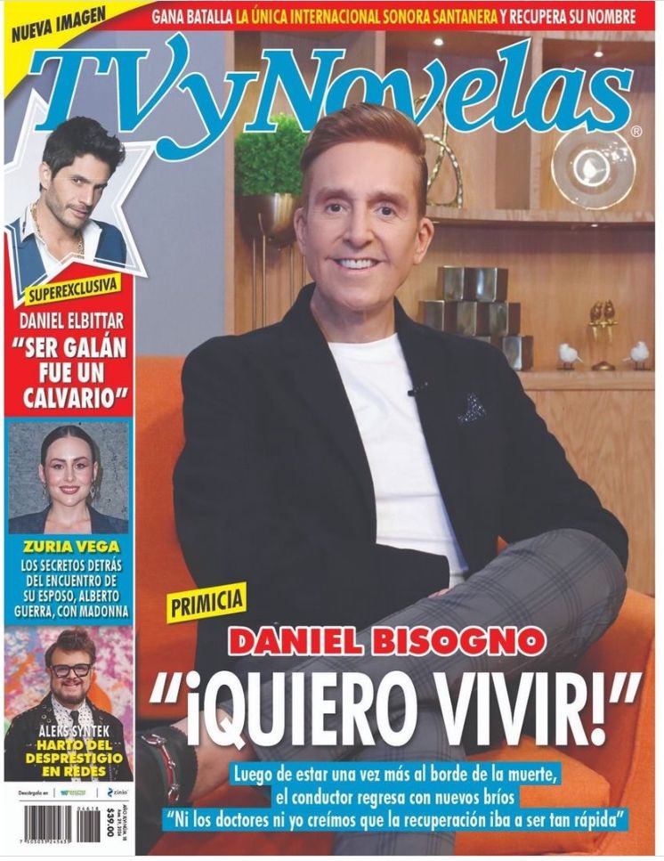 Dani hoy acaparó la portada de @TVyNovelasMex 👏👏👏
Entrevista de @MJ_Candedo 
@DaniBisogno