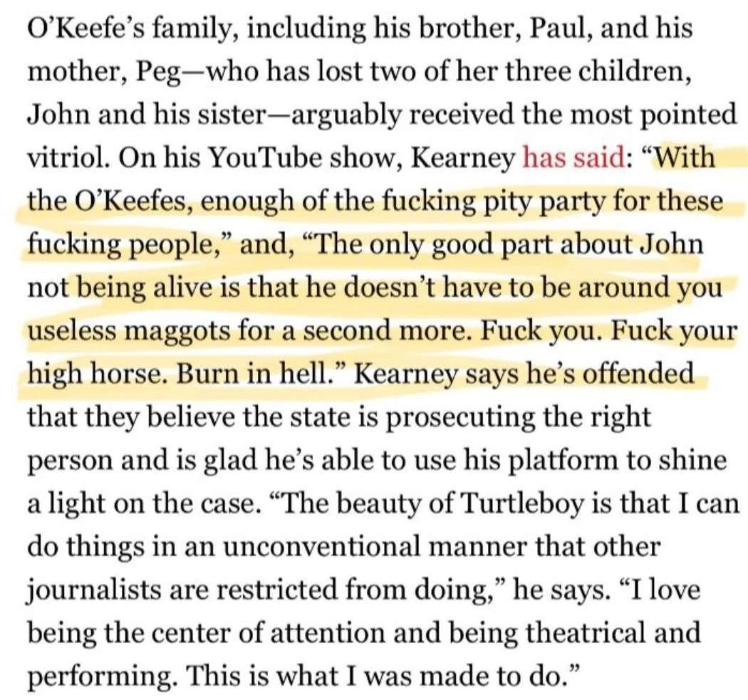 @boston25 @WCVB @CoffindafferFBI @CourtTV @Heels_In_TheAir @VinniePolitan remember when @DoctorTurtleboy said that it's good John was dead?  We remember.  We will never forget. We will pursue him until the legal system metes out justice. Vinny why do you give Aidan any air time?