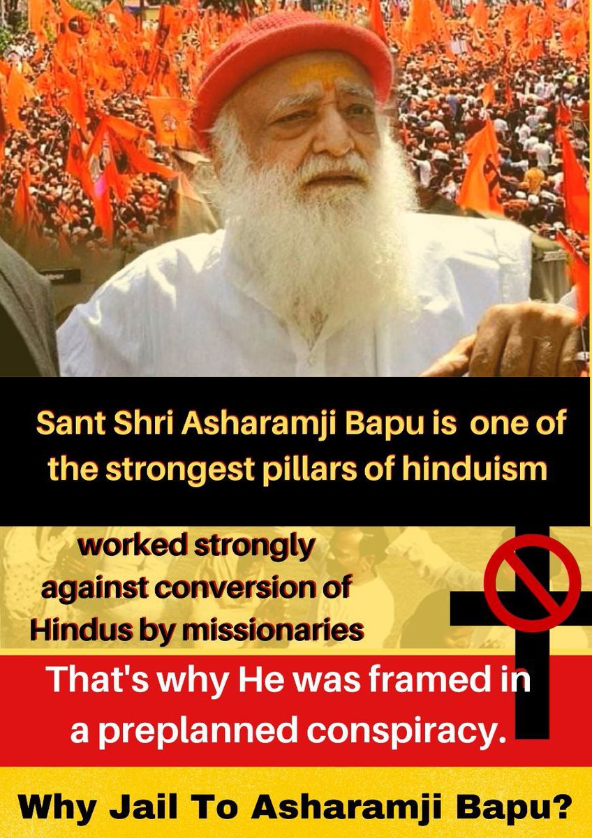 @AzaadBharatOrg This is a known fact that Sant Shri Asharamji Bapu has stood strongly against the religious conversion drive started by missionaries, this
#RoadBlockToConversion is the Cause of Conspiracy for trapping Bapuji in fake & bogus case
Ghar Vapasi