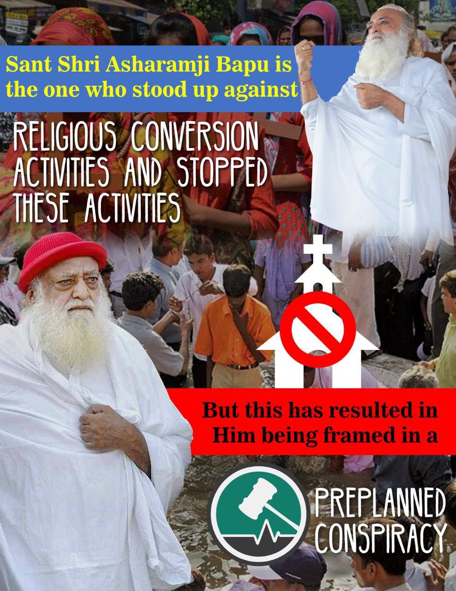 @AzaadBharatOrg People were influenced by the Satsang Seva of Sant Shri Asharamji Bapu and He facilitated the repatriation of lakhs of converts, which is an incomparable contribution in the protection of Sanatan Dharma. All this has become Cause of Conspiracy. Ghar Vapasi #RoadBlockToConversion