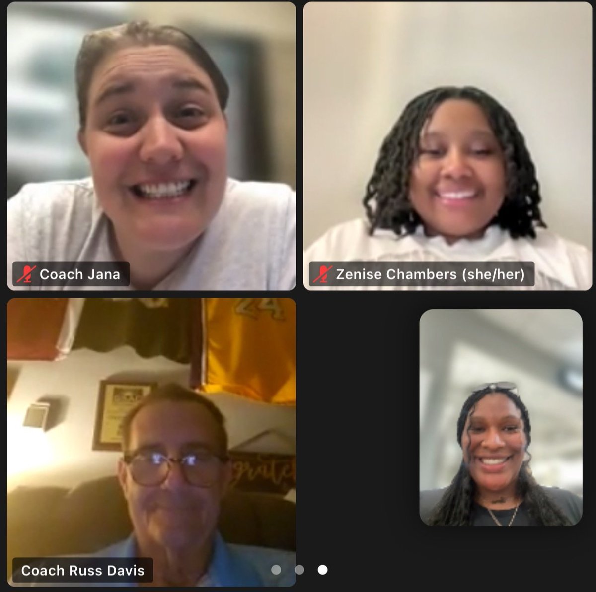 Thank you, <a href="/CoachT_Adams/">Tennille Adams</a>, for your amazing words on professionalism. Knowing the best job is the one you have, and to build trust with your head coach. If you weren't on, you missed some golden nuggets. Stay tuned for more zooms to follow.