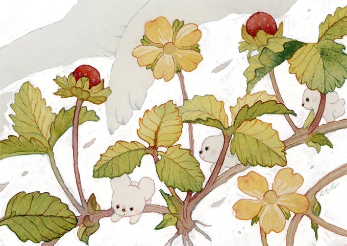 「leaf painting (medium)」 illustration images(Latest)｜5pages