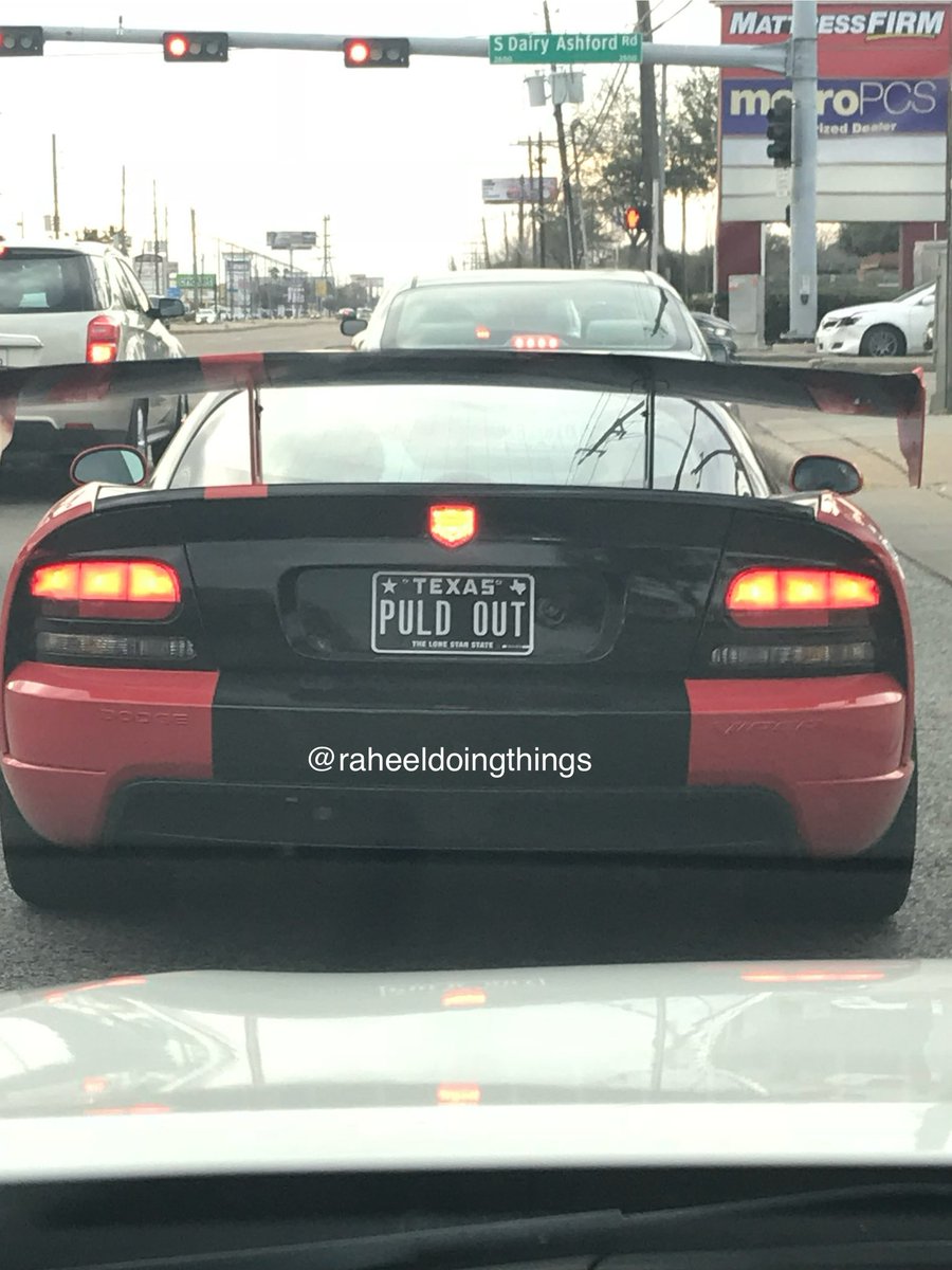 The wildest vanity plate I've ever seen in Houston