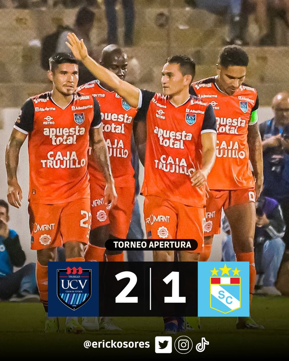 La UCV venció 2-1 a Sporting Cristal por la fecha 13 del torneo apertura. Con este resultado, el cuadro celeste dejó de ser puntero en la tabla y se ubica segundo por debajo de Universitario. 🆚 En la próxima jornada SC se enfrentará ante Alianza Atlético S. en el Gallardo.