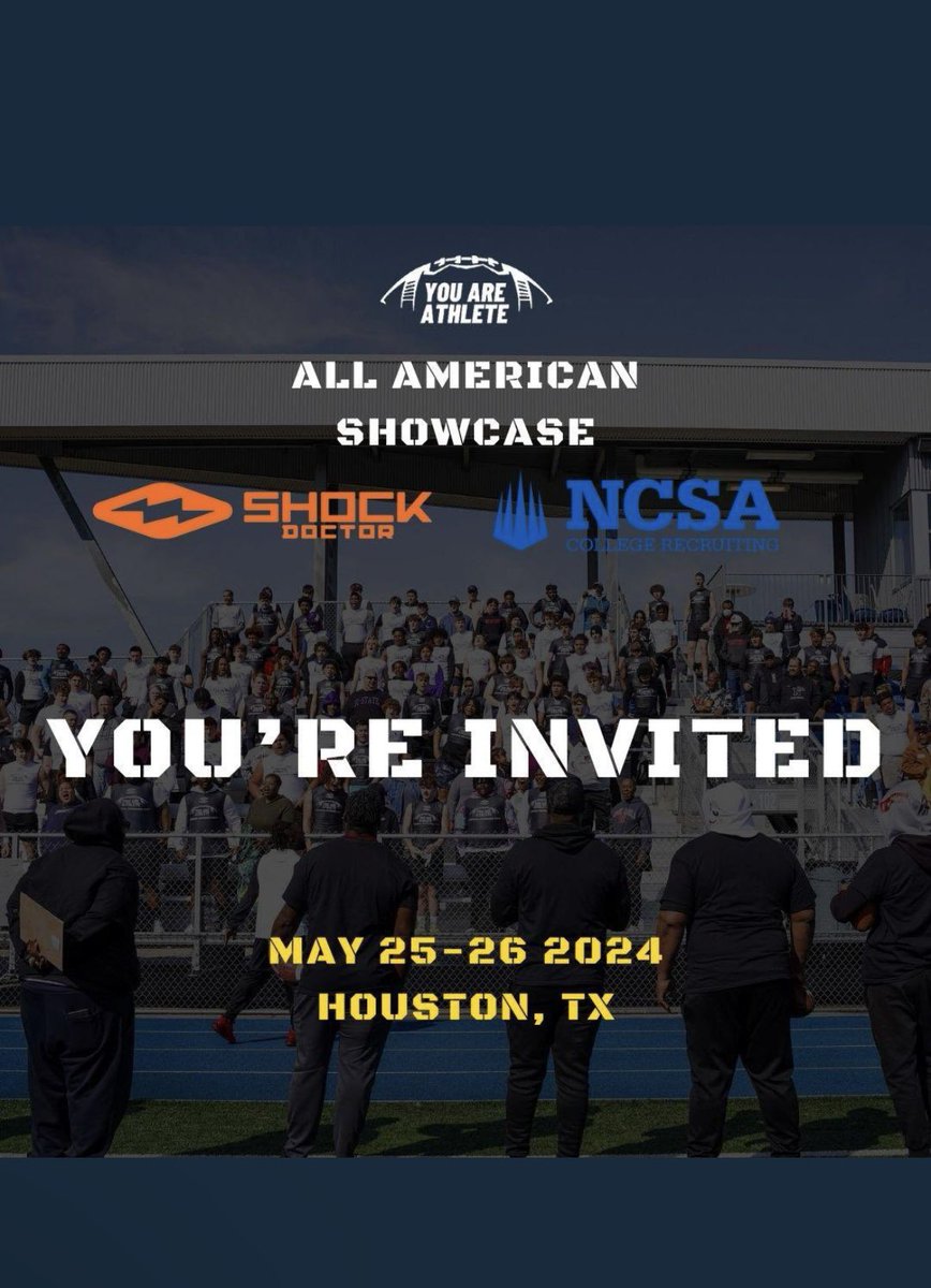 Thanks for the invite @youareathlete and @ShockDoctor @CoachLWig @LarryWMcrae @coachsims_ @alleneaglesfb I look forward to competing.