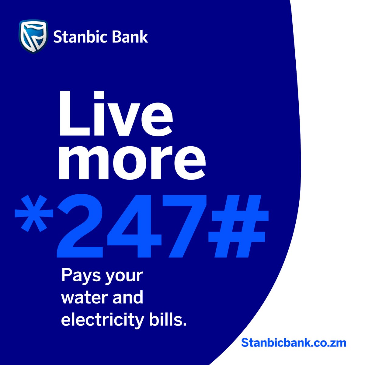 With Stanbic's Bank to Mobile service, you can buy electricity units or pay for your water bill straight from your bank account, ensuring your lights stay on and your water supply is not interrupted. Dial *247# and follow the prompts to stay powered up and connected!