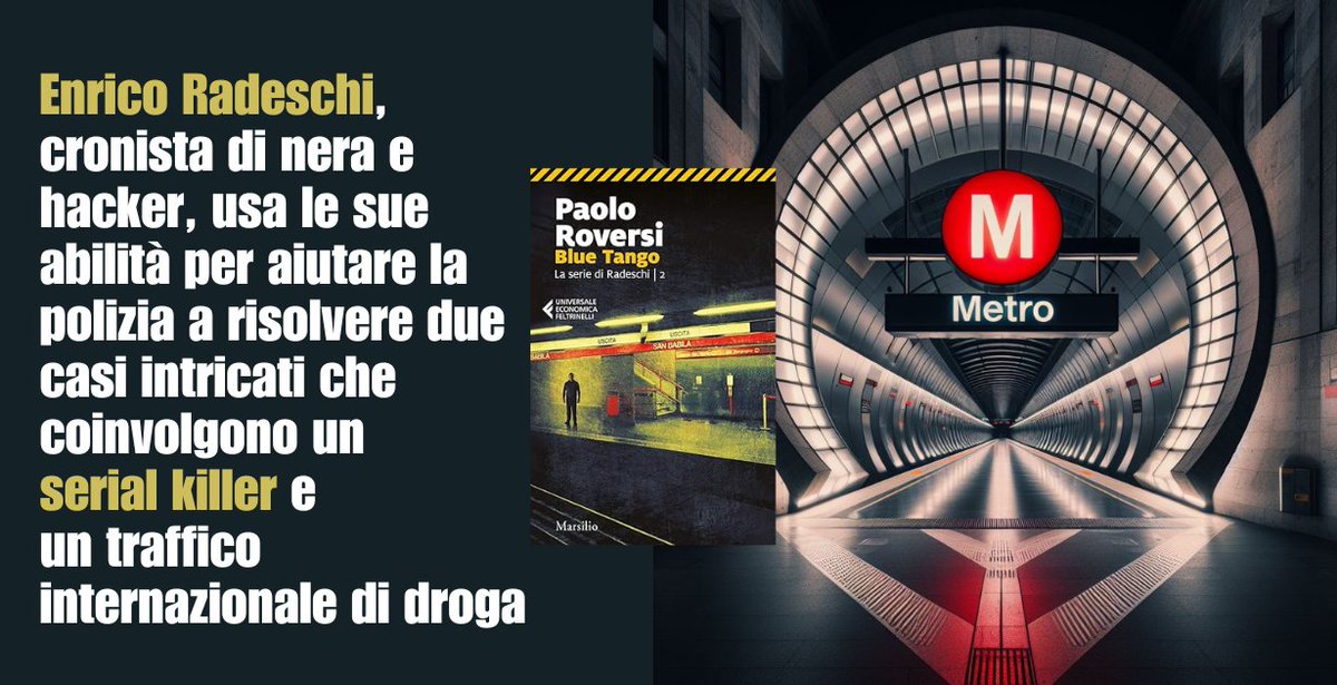 Enrico #Radeschi, cronista di nera e hacker, usa le sue abilità per aiutare la polizia a risolvere due casi intricati che coinvolgono un serial killer e un traffico internazionale di droga. Un viaggio avvincente attraverso le strade di Milano. #bluetango libri.paoloroversi.me/libro/blue-tan…