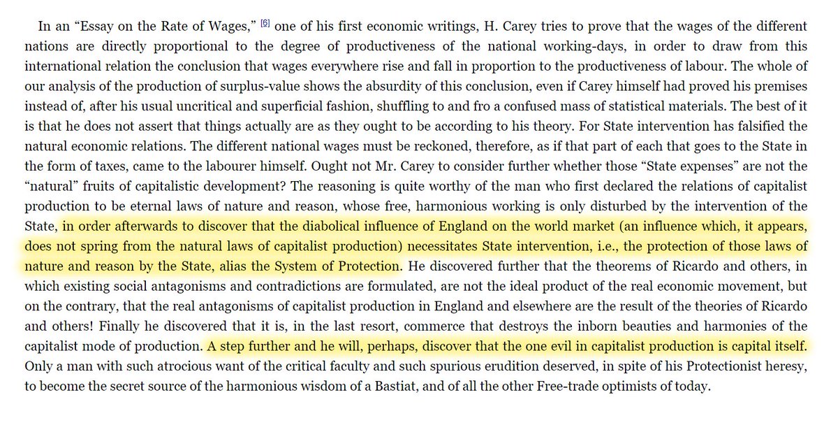 Doing a reading group for Capital and of course we are enjoying the bitchy bits where Marx complains about political economists.