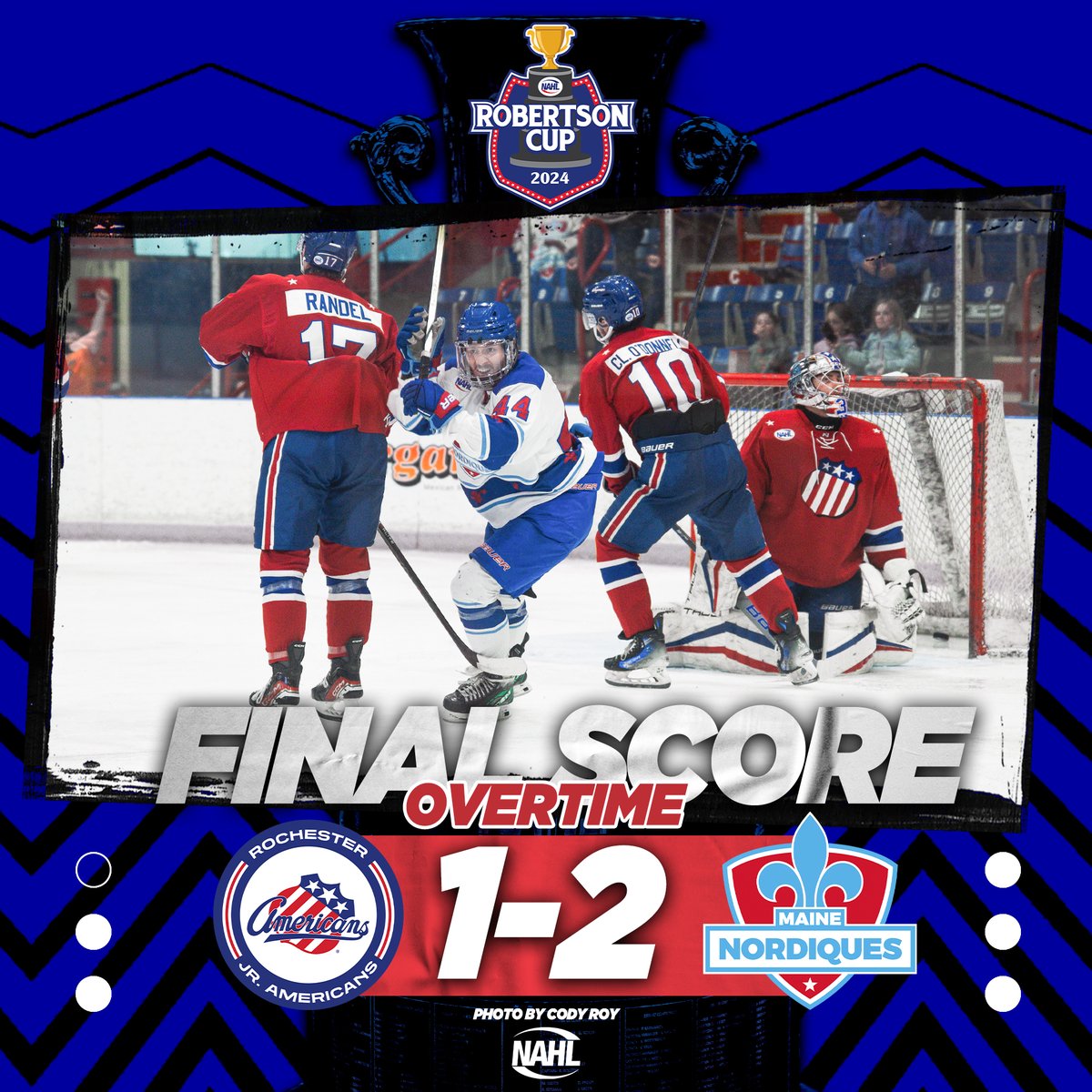 The Nordiques advance in dramatic fashion! (📸 Cody Roy) #RobertsonCup