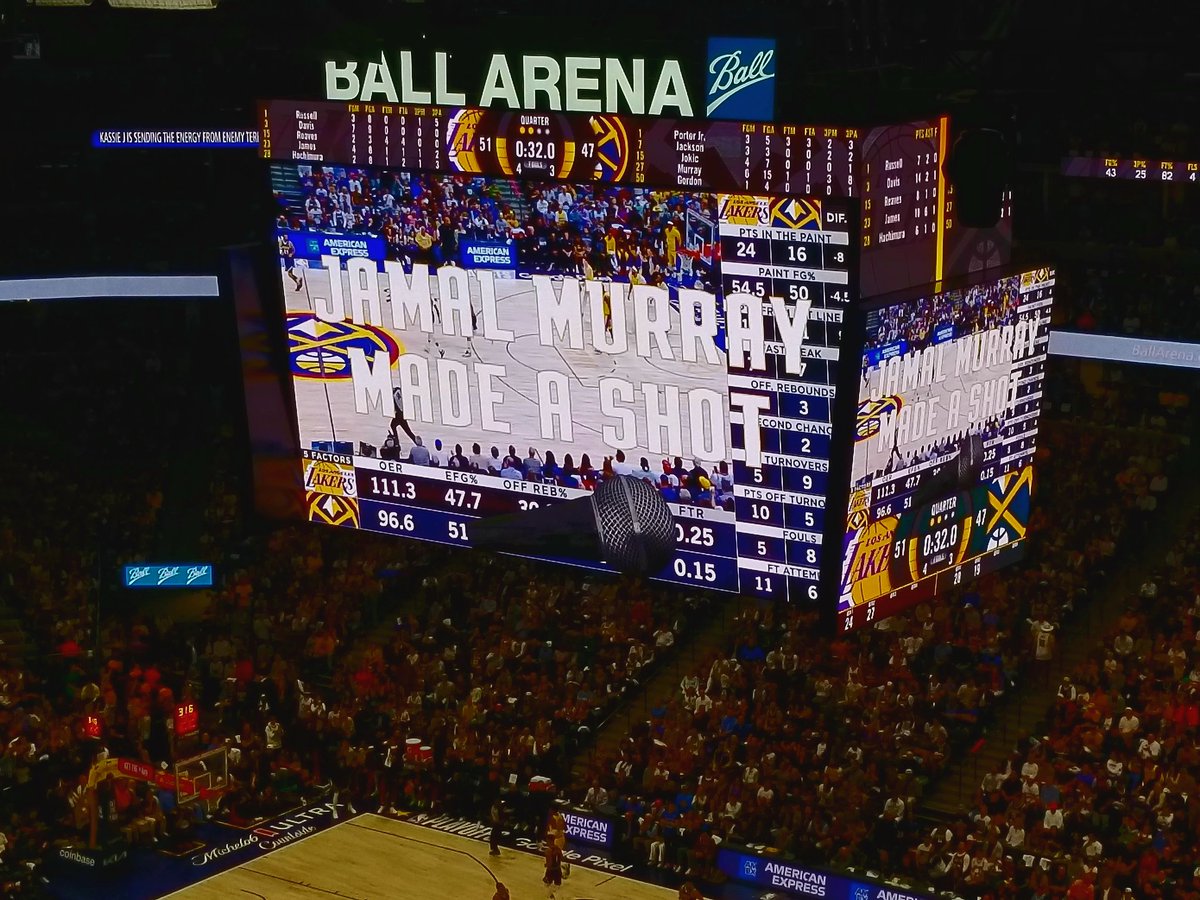 QSickafoose's tweet image. Yooo, this new jumbotron graphic is savage 😂☠ 

#MileHighBasketball