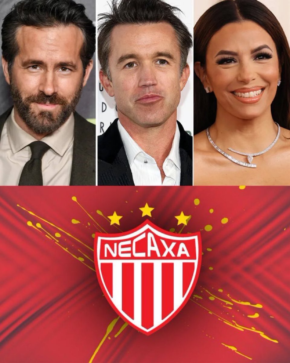 El actor Ryan Reynolds y Rob McElhenney han adquirido una participación minoritaria en el Club Necaxa, uniéndose al grupo propietario que ya incluye a Eva Longoria.

#Fútbol #RyanReynolds #RobMcElhenney #EvaLongoria #Necaxa