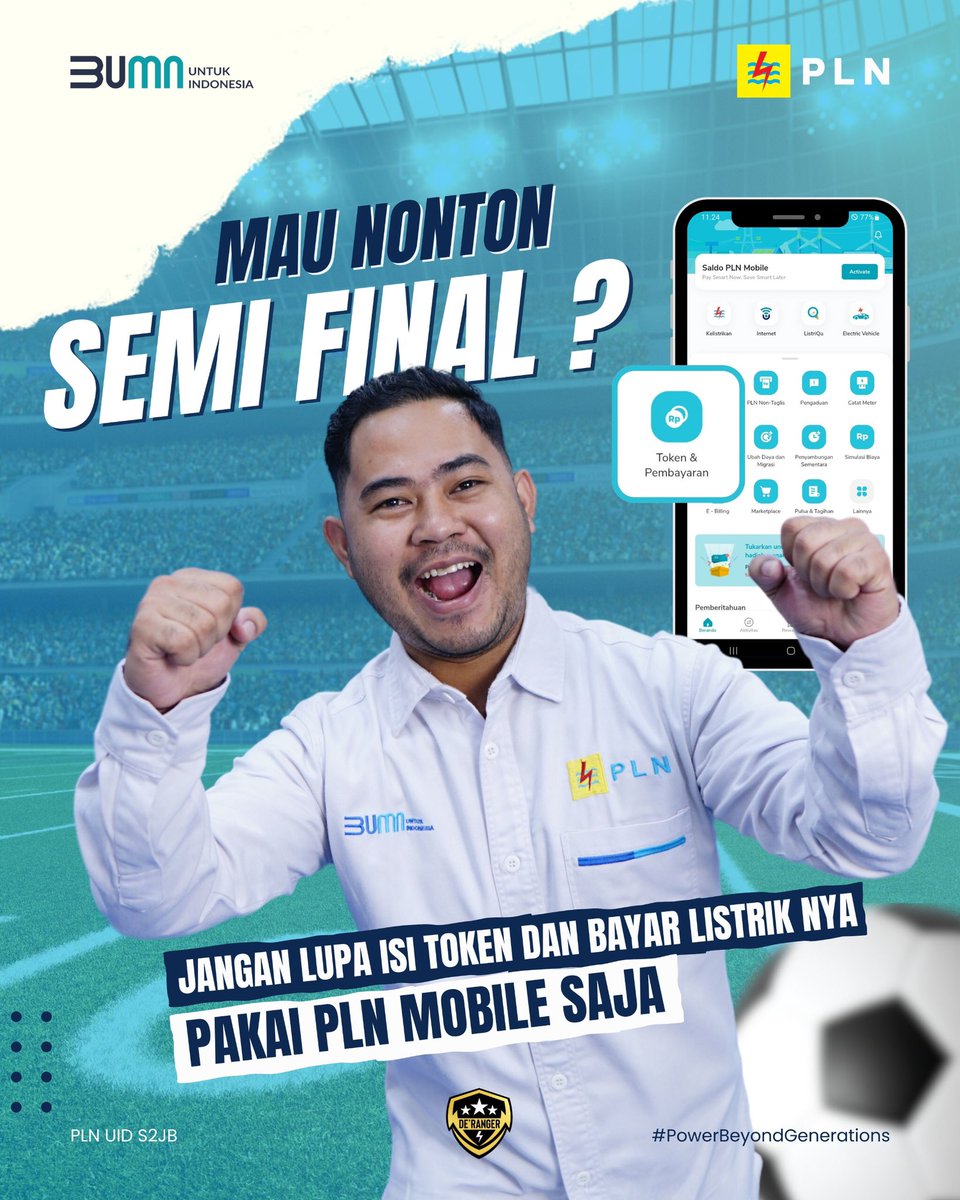 Indonesia....!!
Indonesia...!!!

Siapa nih yang gak sabar nonton Indonesia VS Uzbekistan malam ini ?
Yuk.. Dukung Timnas Indonesia U23 Malam Ini !!!

PLN Mobile, Semua Makin Mudah

#PLNmobile #SemuaMakinMudah