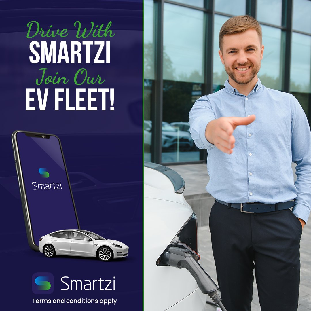 Join the Smartzi EV fleet today to create a cleaner, greener city! ✅ Set your own hours ✅ Get your earnings fast #recruitment #driverrecruiting #ridehailing
