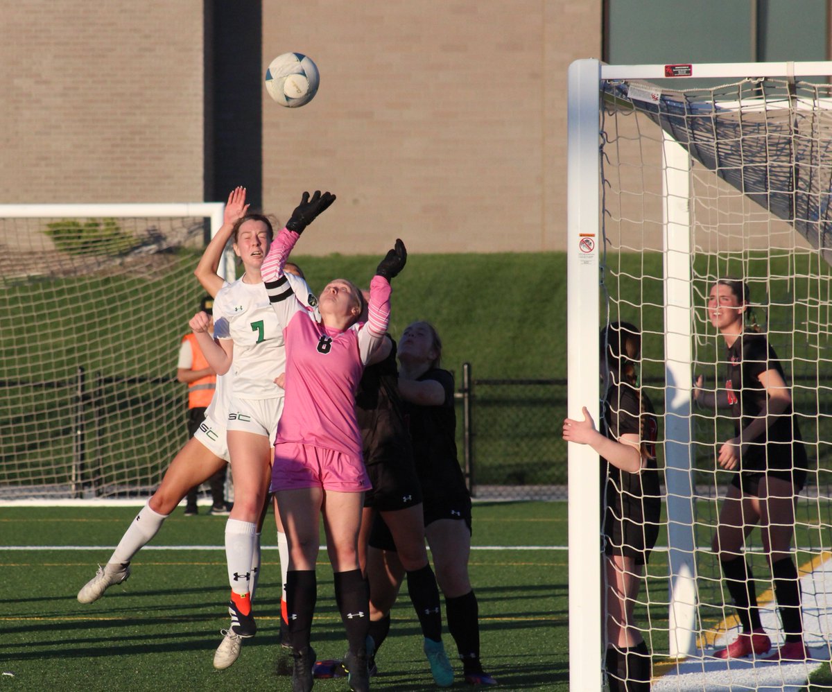 Skutt Catholic and Elkhorn battled in the semifinals of the Girls B-4 Subdistrict Tournament Monday night. The SkyHawks came out on top in a shootout to advance to tomorrow's final against Gretna East. #nebpreps