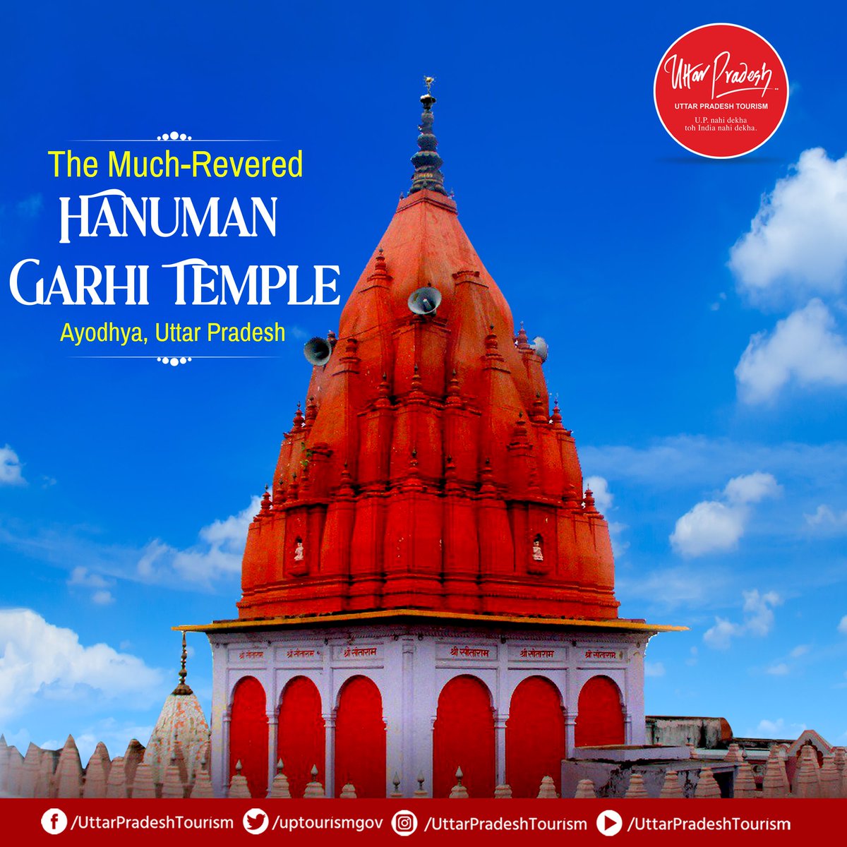 #HanumanGarhiTemple, nestled in the sacred land of #LordRama, #Ayodhya, holds a special place in the hearts of devotees. Pilgrims from far and wide journey here to seek the blessings of the Almighty. #JaiHanuman #HanumanJi #Bajrangbali #ReligiousTourism #UttarPradesh #Devotion