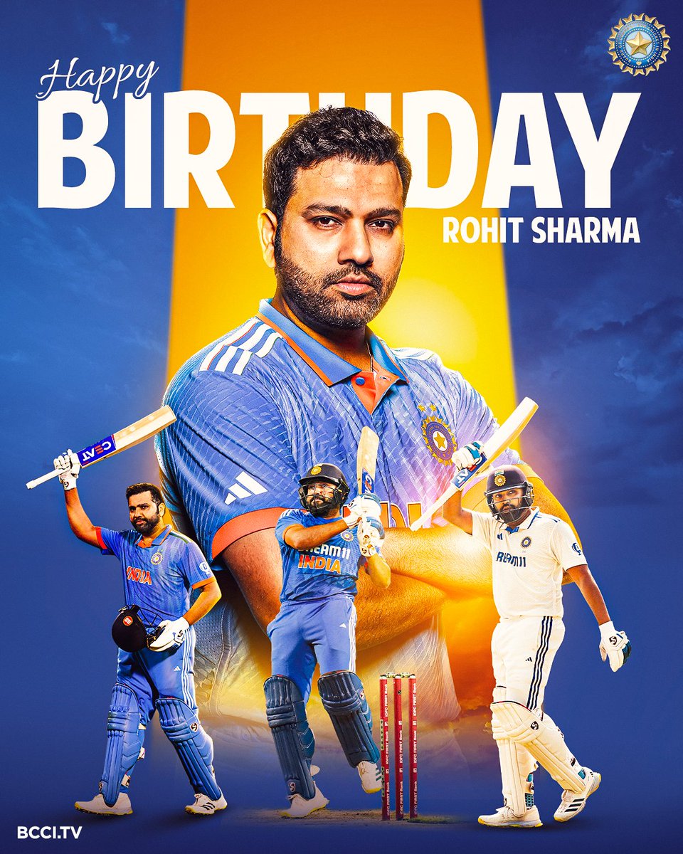 4️⃣7⃣2⃣ intl. matches 1️⃣8⃣,8⃣2⃣0⃣ intl. runs 4️⃣8⃣ intl. hundreds 💯 Only cricketer to score Three ODI double hundreds 🫡🫡 Wishing a very Happy Birthday to #TeamIndia Captain Rohit Sharma! 🎂 @ImRo45