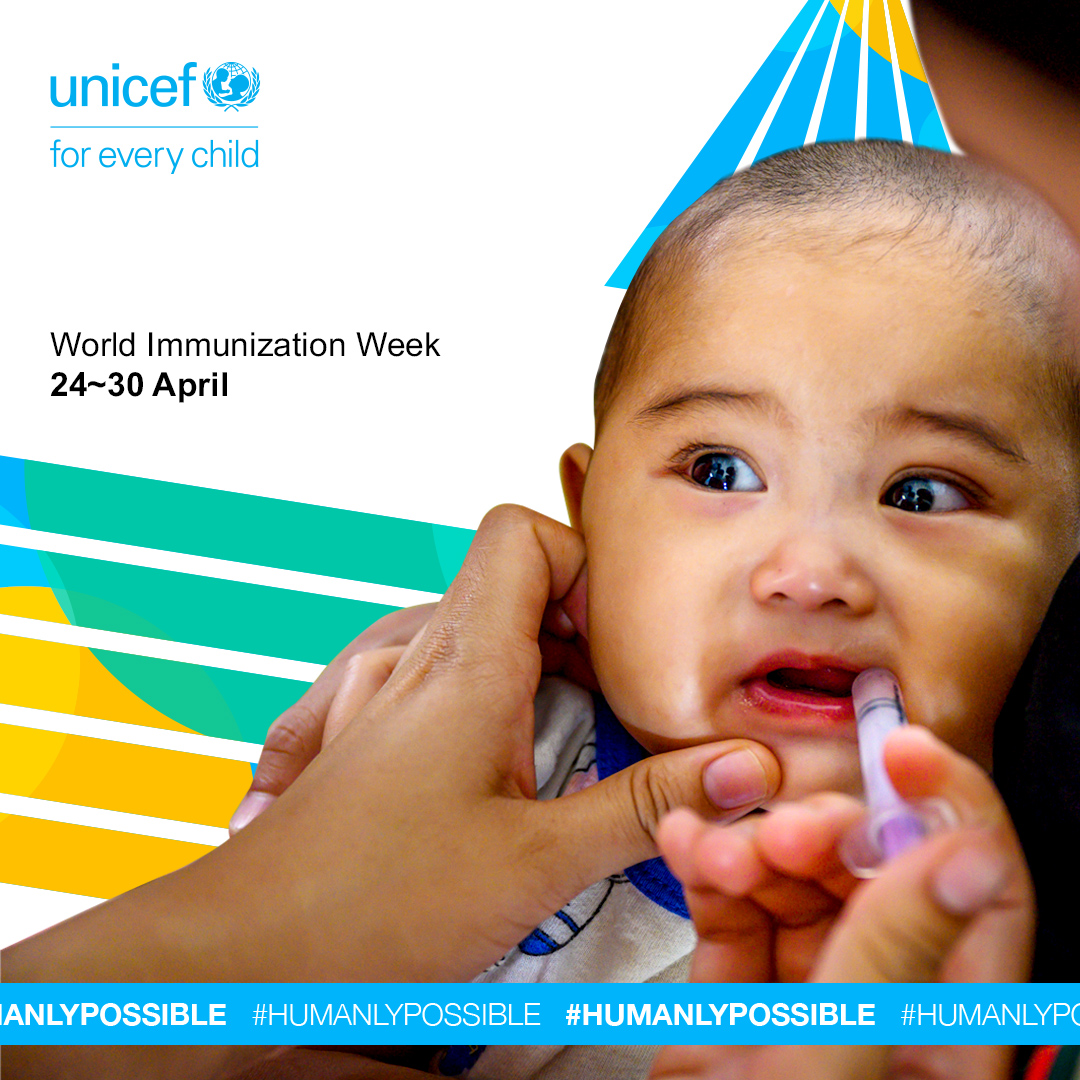 💉⌛️ From fear of fatal childhood diseases to hope for a healthier future, immunization has made it #HumanlyPossible to save lives. No child should be left behind in access to life-saving vaccines. 🧒🏻✨ World Immunization Week 24-30 April #WorldImmunizationWeek #ForEveryChild