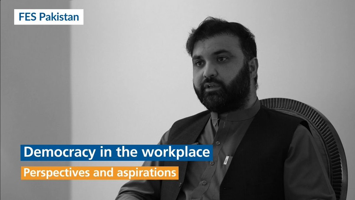 ⚖️'The democratic workplace should ensure that a worker has the freedom to speak up for their rights and stand up in solidarity with fellow workers' - Syed Muhammad Asif - VP of 🇵🇰 PCMLF & alumni of @FES_PAK Labour Academy. 🎞️rb.gy/pxwxqg #ForDemocracy #MayDay2024
