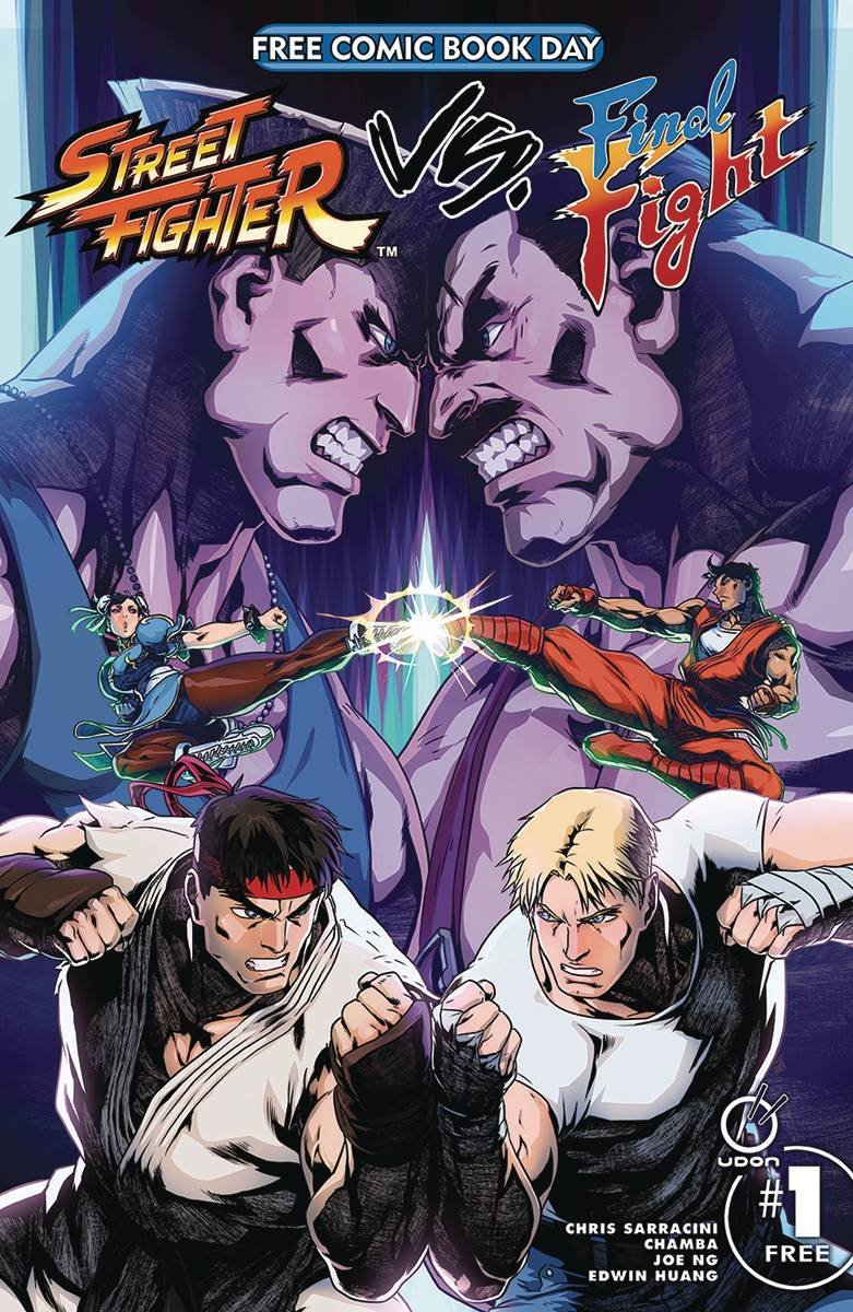 STREET FIGHTER VS. FINAL FIGHT #1! Drops this Saturday, May 4, 2024 and it's FREE! Get it at a shop near you, comicshoplocator.com