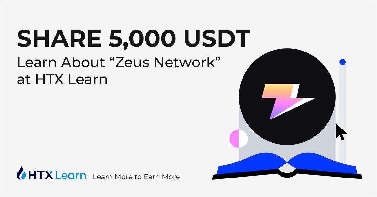 #HTX Learn & Earn! 🚀Share $ 5,000 in Rewards: 🔓𝗥𝗲𝘄𝗮𝗿𝗱 𝟭: ✅RT + Ace the Quiz: bit.ly/3vKqAWw ✅Follow @Htx_Learn& @ZeusNetworkHQ ✍Fill out the form: bit.ly/4dux7pM 🔓𝗥𝗲𝘄𝗮𝗿𝗱 𝟮: ✅Nail all questions 🎁Join now for a chance to win!