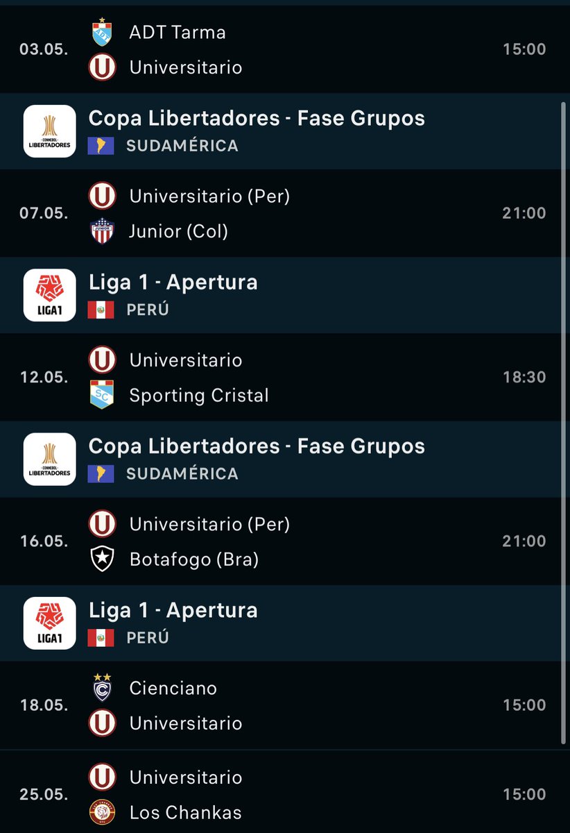 Ahora sí, ya más fríos Con calma muchachos, que a pesar de la ventaja de 2pts, Cristal tiene mucho mejor Fixture, además que nosotros competimos por Libertadores. Paso a paso. Se viene un ADT complicado.