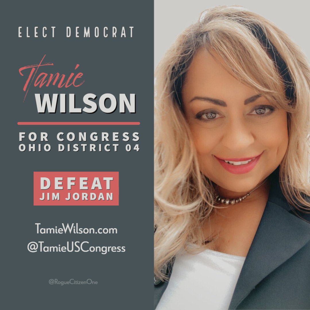 #OH04

Elect Democrat @TamieUSCongress into Congress

She will take Ohio District 04 in the path of building a stronger economy, providing quality education, climate change action, affordable healthcare, agriculture.

Vote for Tamie Wilson!

#Allied4Dems
#ResistanceBlue