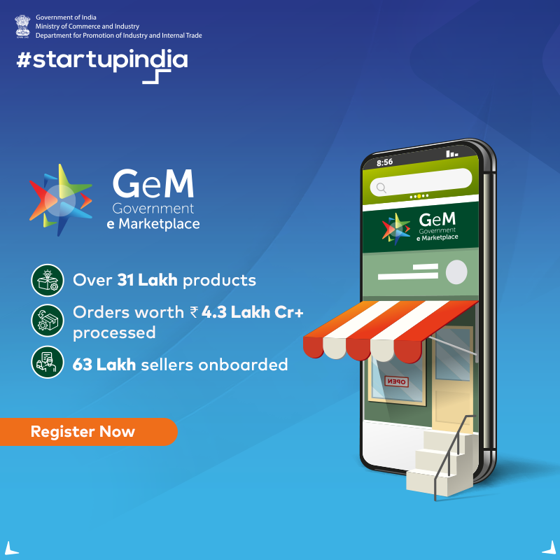 #GovernmenteMarketplace (GeM) is a digital marketplace for easy procurement. Registering your startup on this innovative platform gives you access to a vast network of potential government buyers. Don't miss the chance. Register now: bit.ly/3UPaUJy